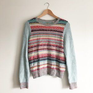 Anthropologie Knitted & Knotted Striped Sweater S